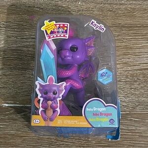 Fingerling Kaylin Purple Baby‎ Dragon The Cardboard Backing Is Missing